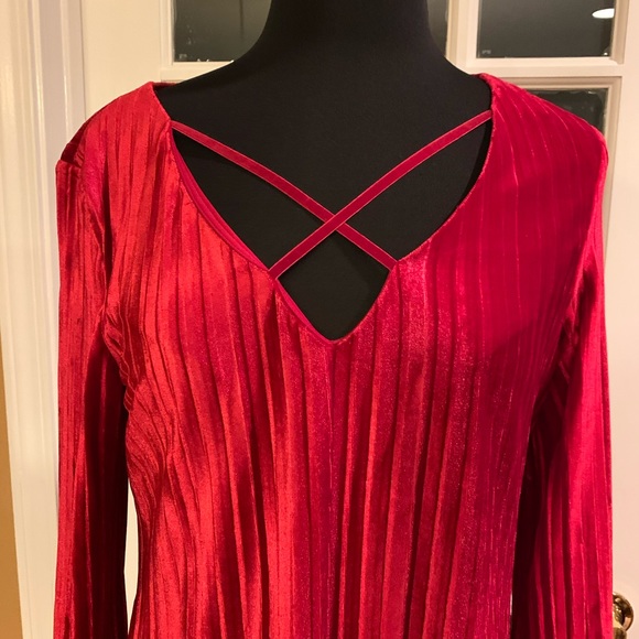 NWOT Red Velvet Dress - Picture 2 of 8